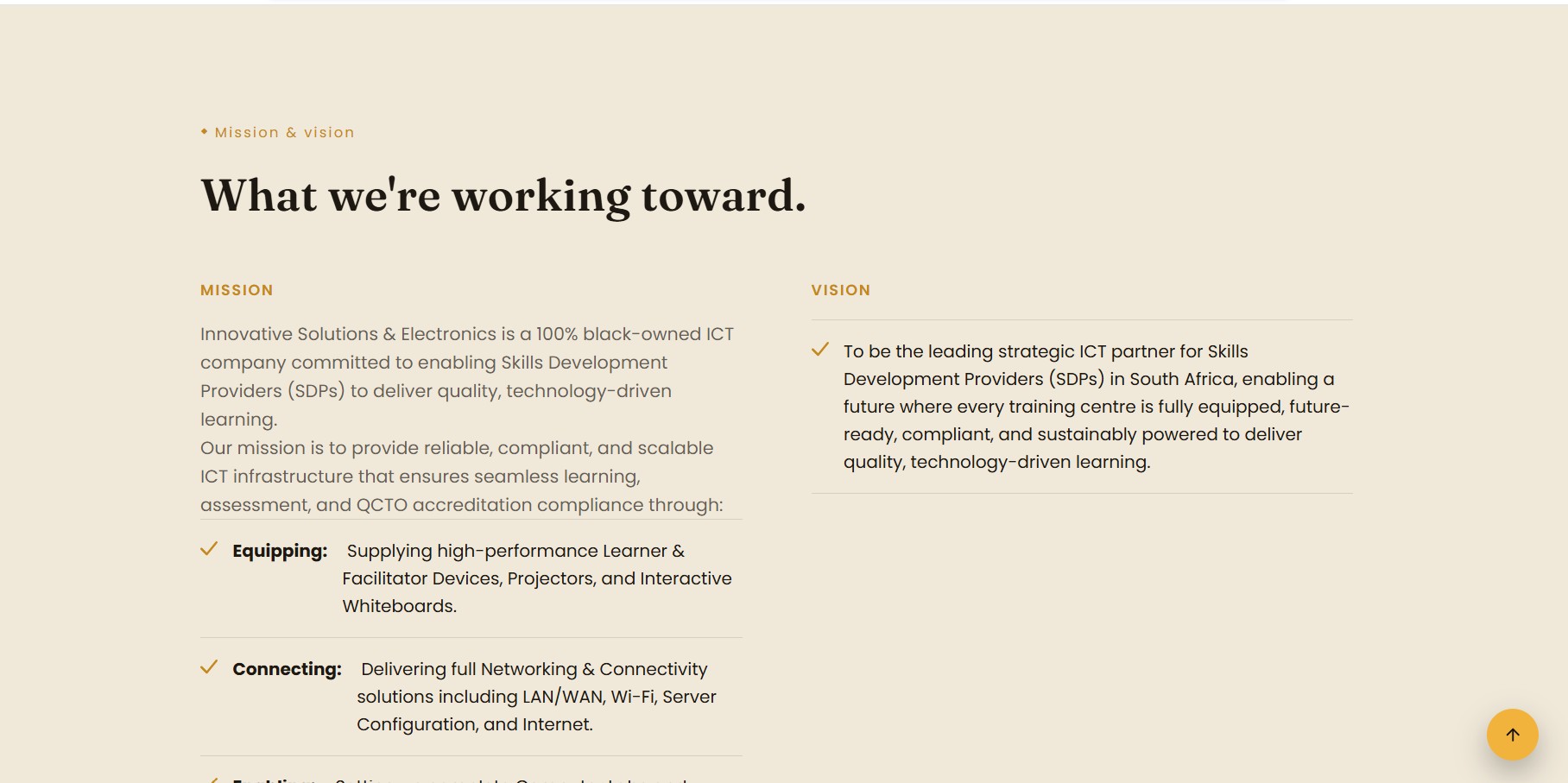 Innovative Solutions website view 2